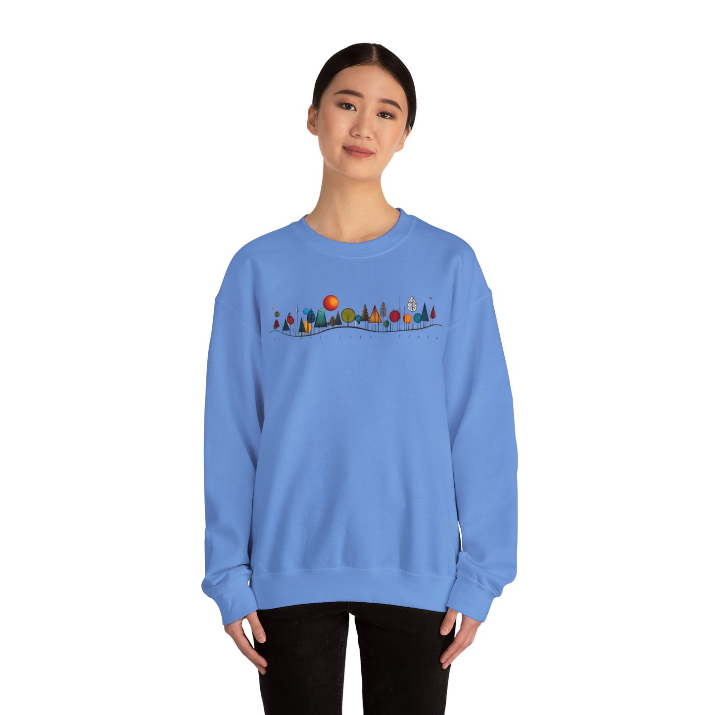 Priest Lake Geometry 5 Heavy Blend™ Crewneck Sweatshirt