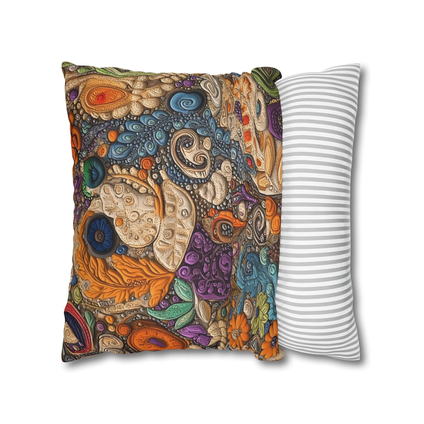 Kaleidoscope Garden- Square Polyester Pillowcase