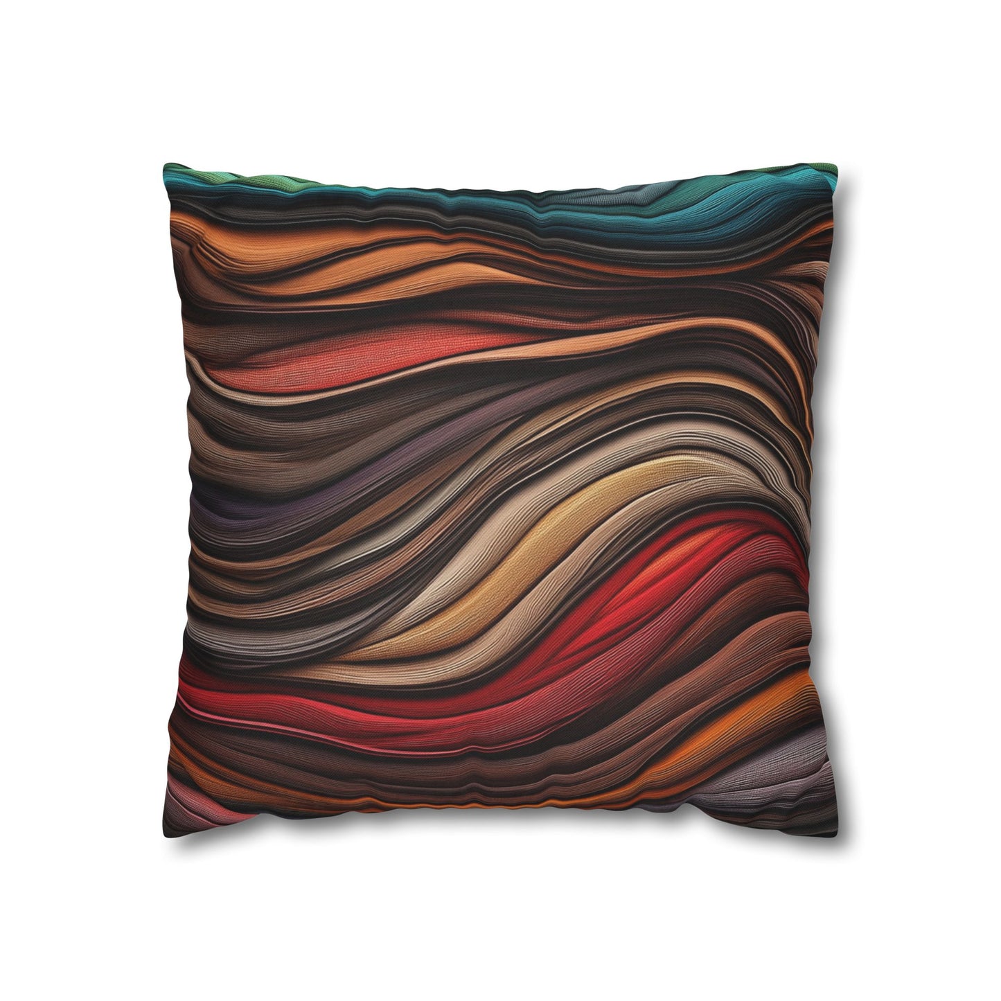 Fluid Waves - Square Polyester Pillowcase