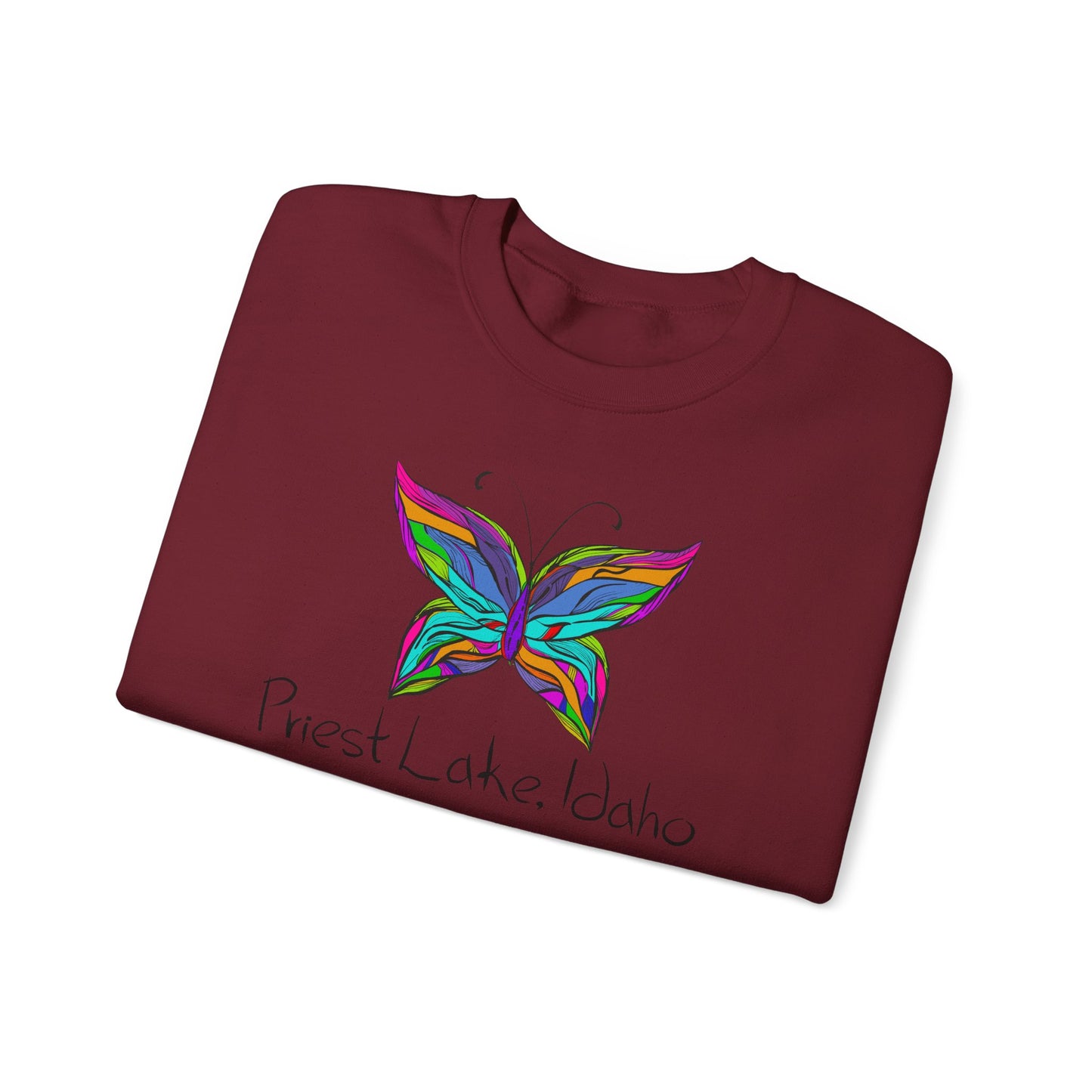 Priest Lake Butterfly Unisex Heavy Blend™ Crewneck Sweatshirt