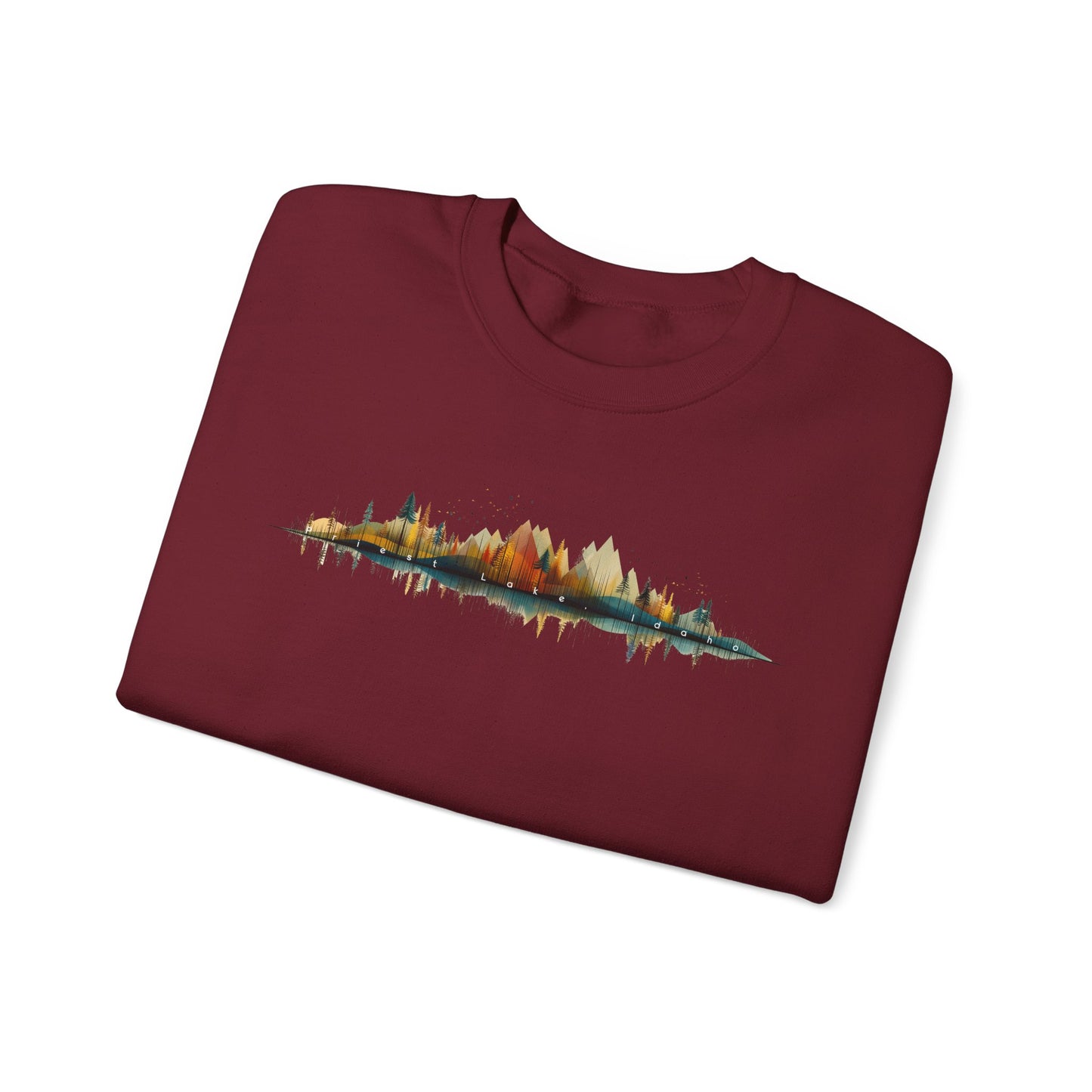 Priest Lake Geometry 3 Heavy Blend™ Crewneck Sweatshirt