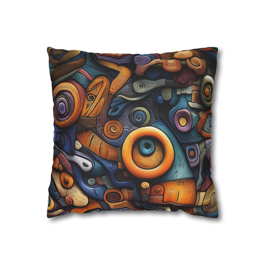 Ancient Echoes- Square Polyester Pillowcase