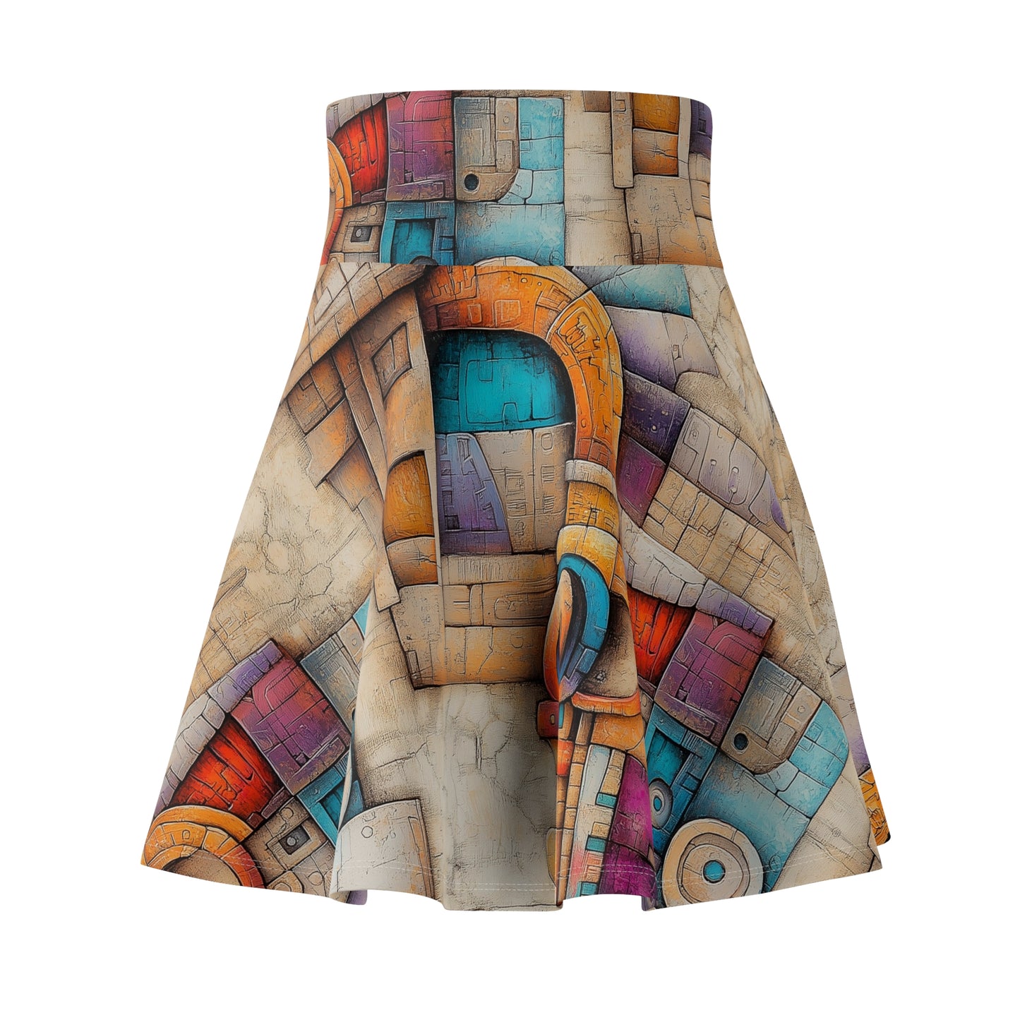 Geometric Fusion - Skater Skirt