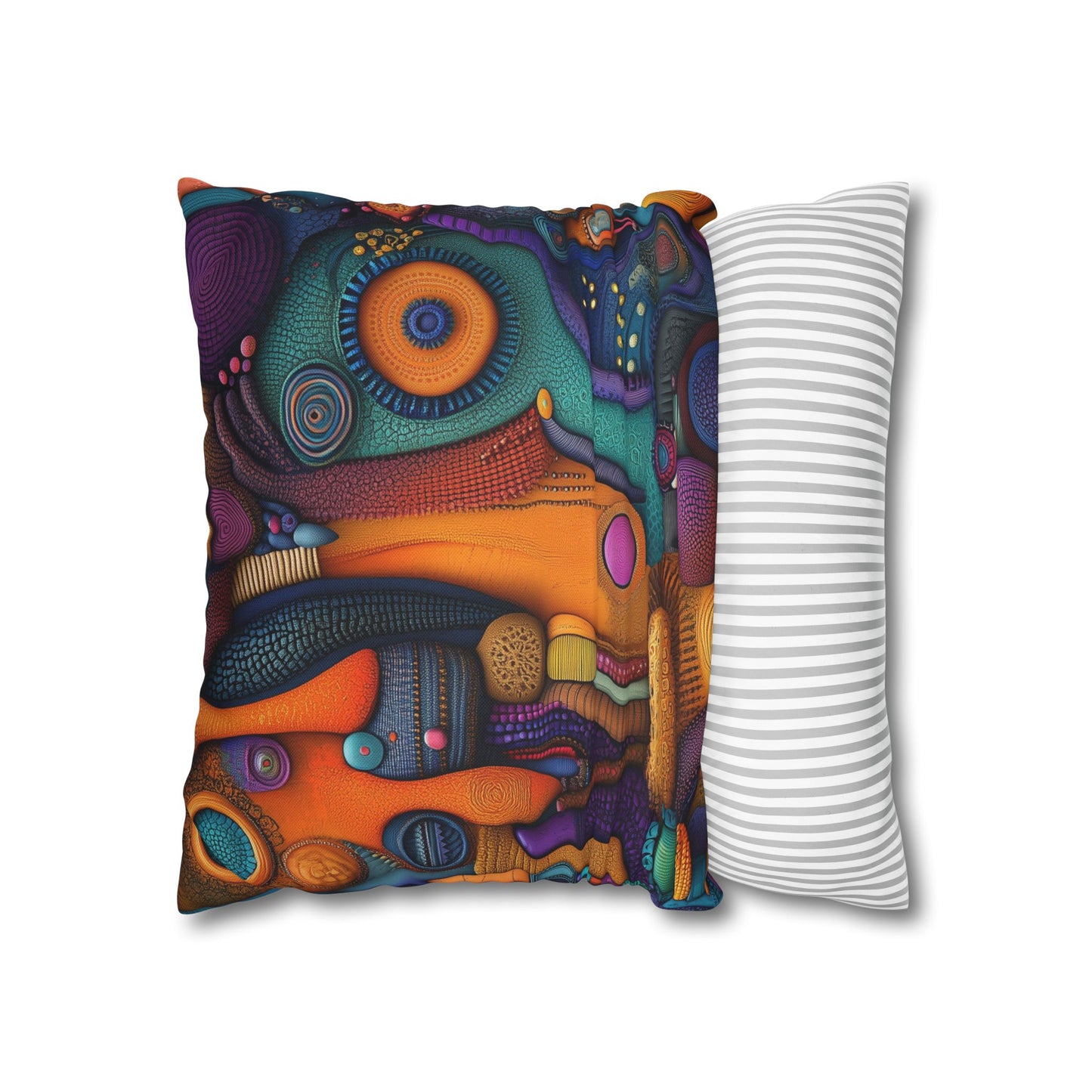 Vibrant Vortex- Square Polyester Pillowcase