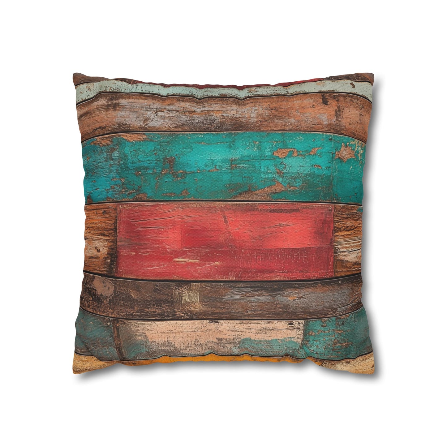 Rustic Rainbow - Square Polyester Pillowcase