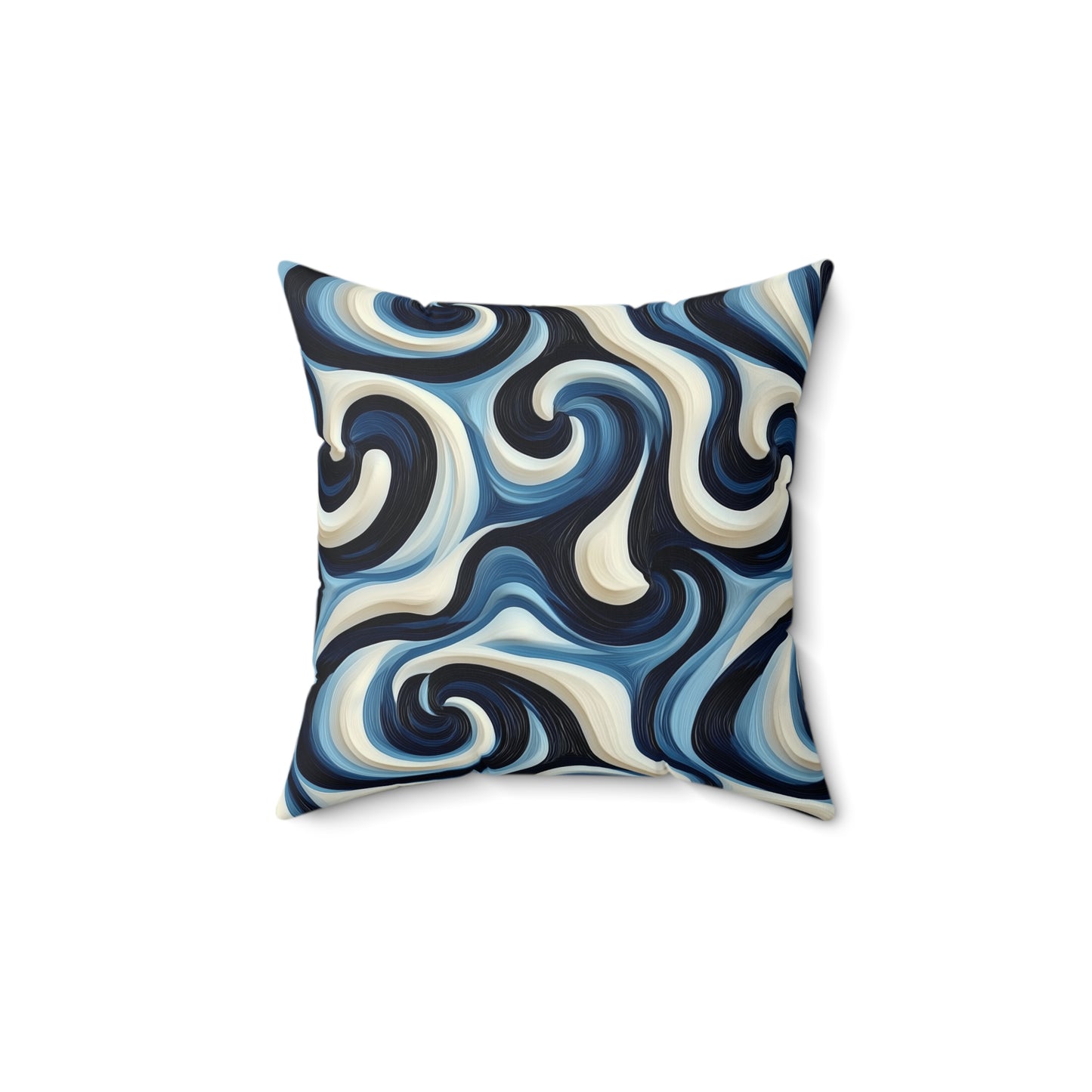 Blue Swirlino Polyester Pillow 9