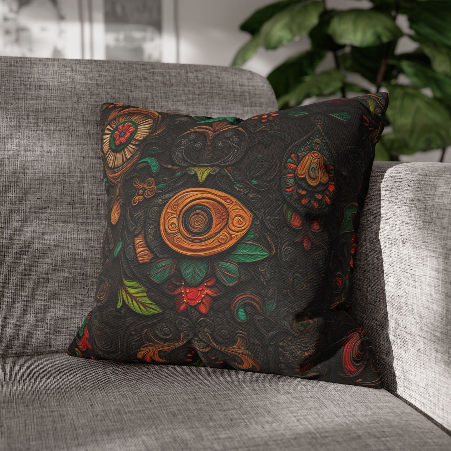 Organic Oasis - Square Polyester Pillowcase