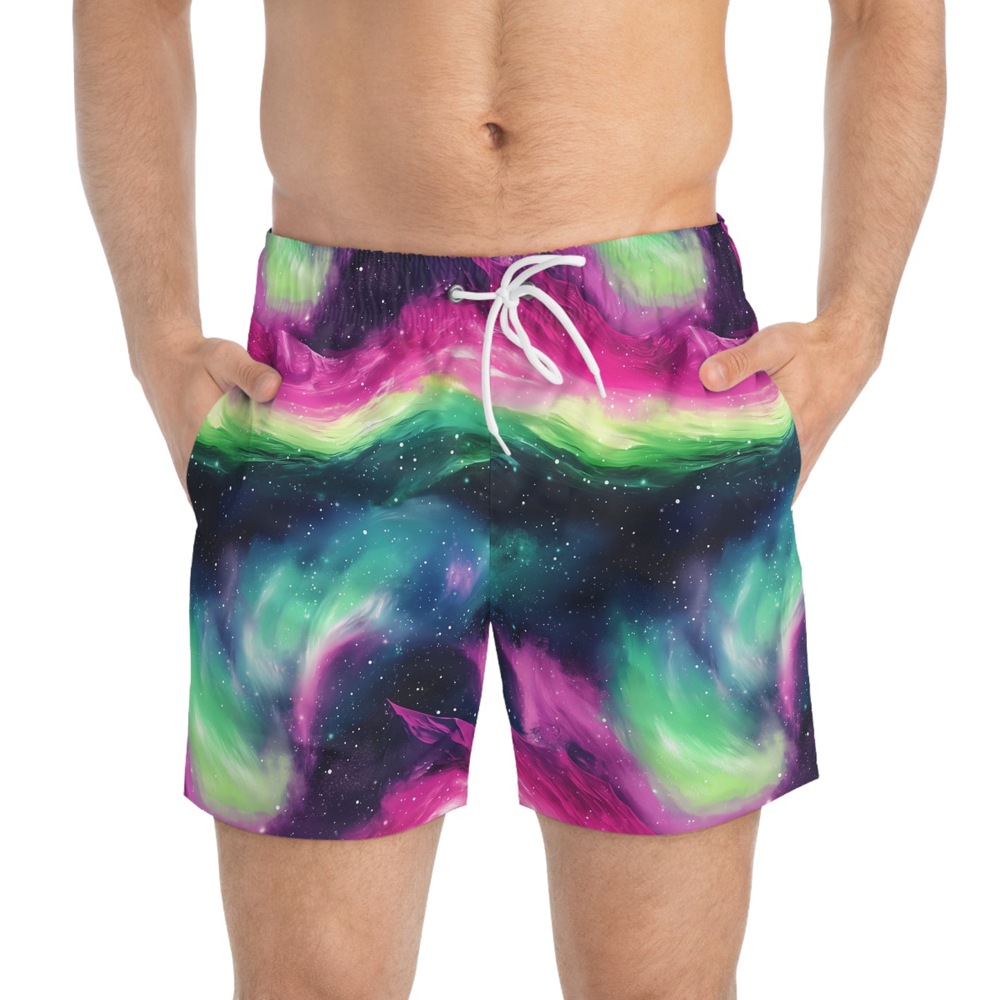 Aurora Borealis Swim Trunks