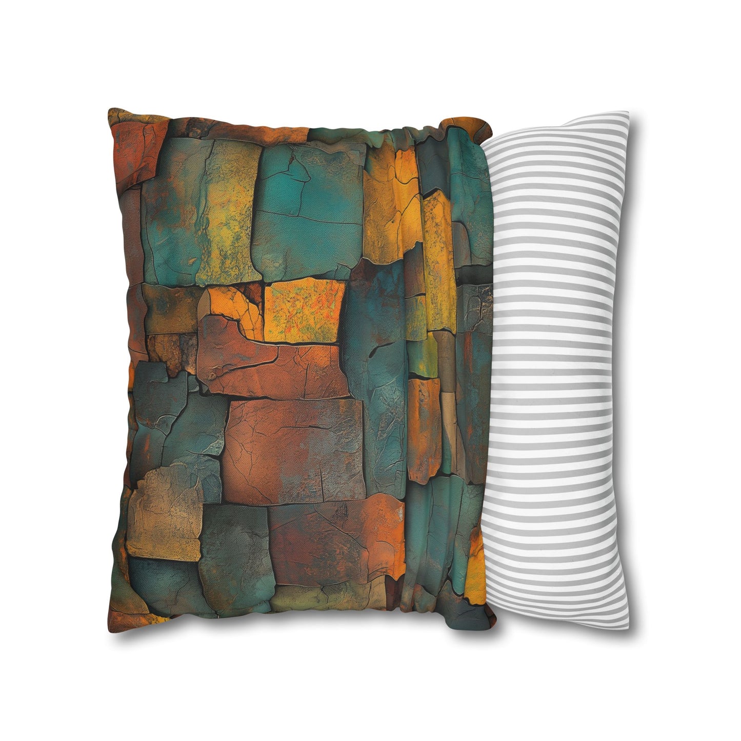 Tiled Mosaic Dreams - Square Polyester Pillowcase