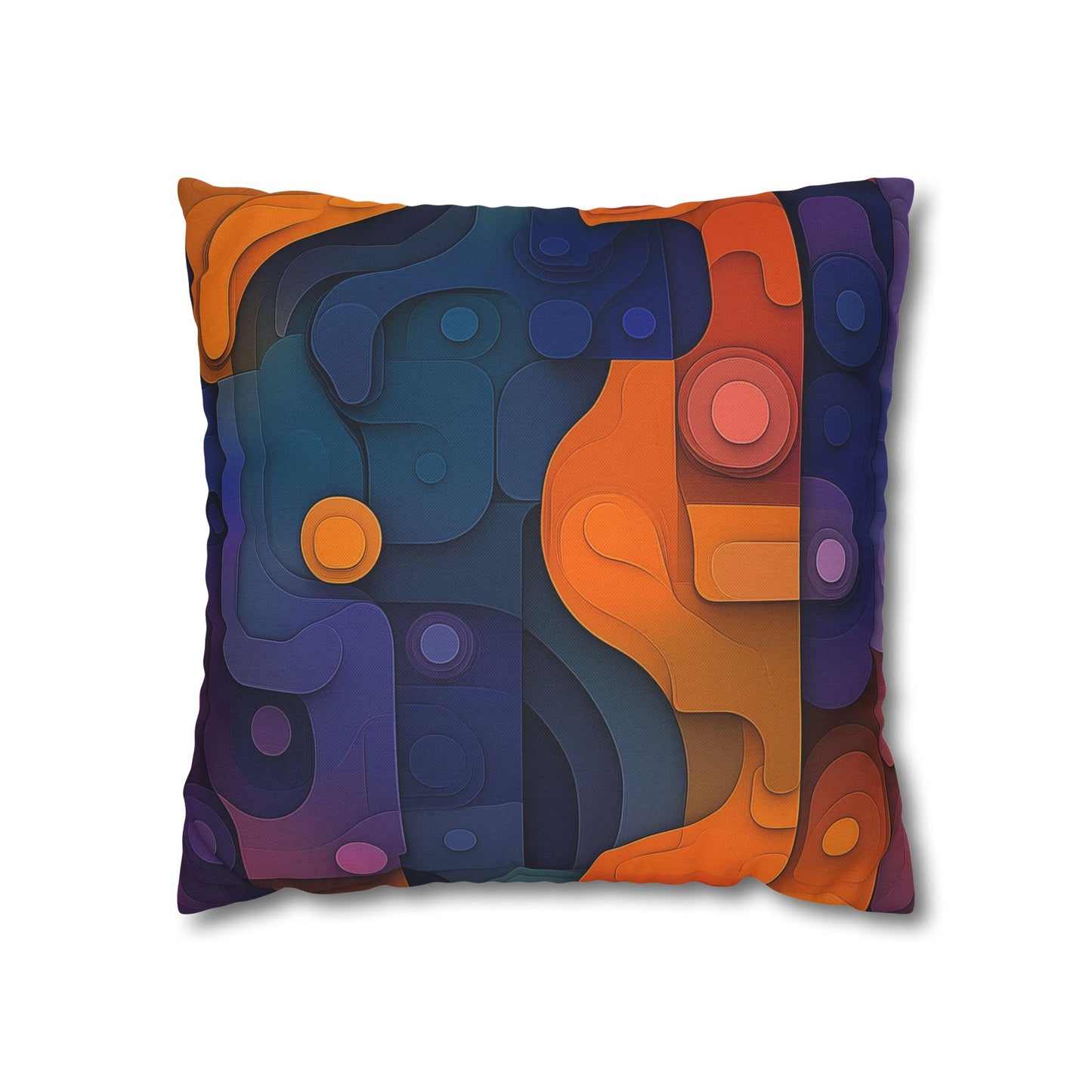 Fluid Harmony- Square Polyester Pillowcase