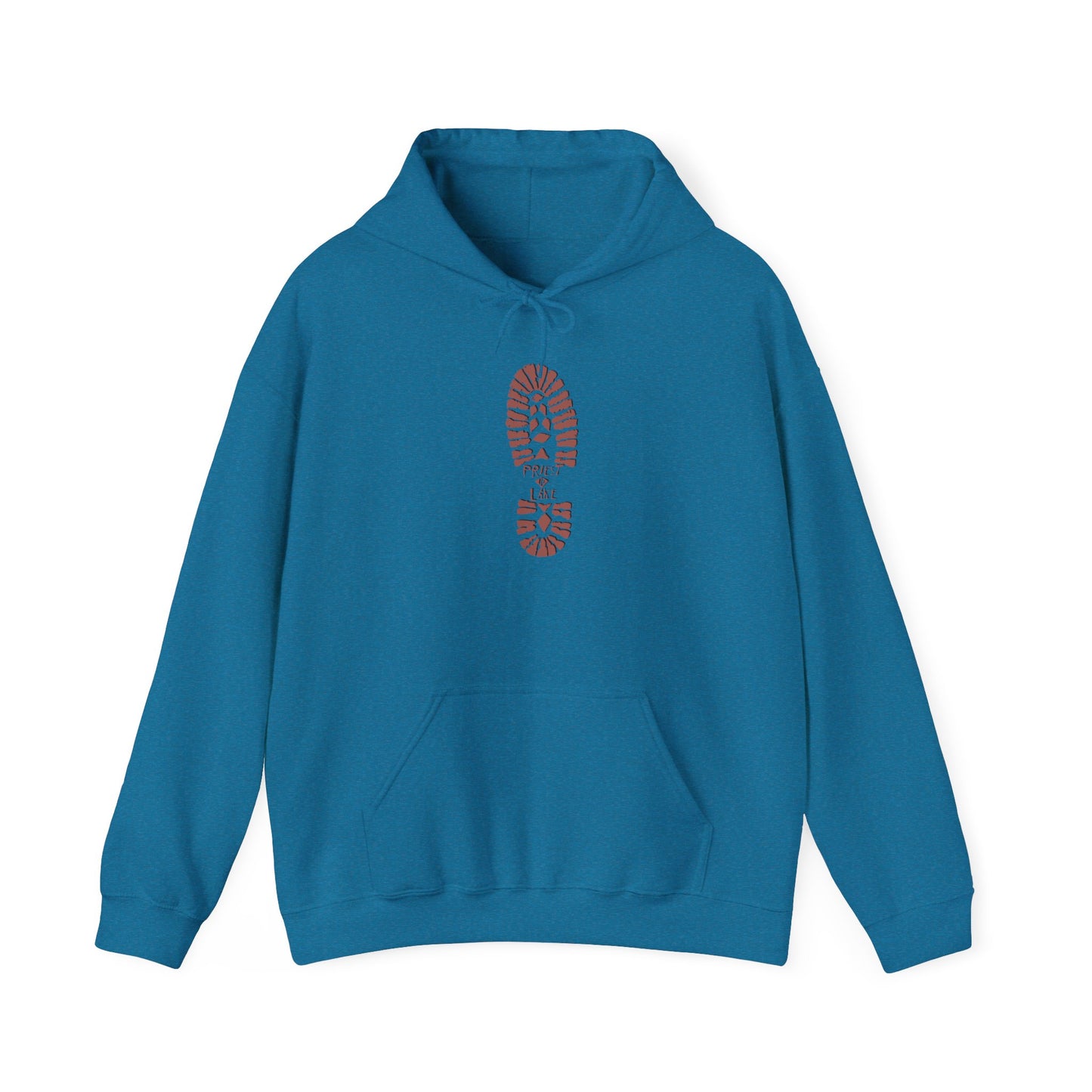 Priest Lake Classic Boot Print from the 1990’s - Heavy Blend Hooded Sweatshirt