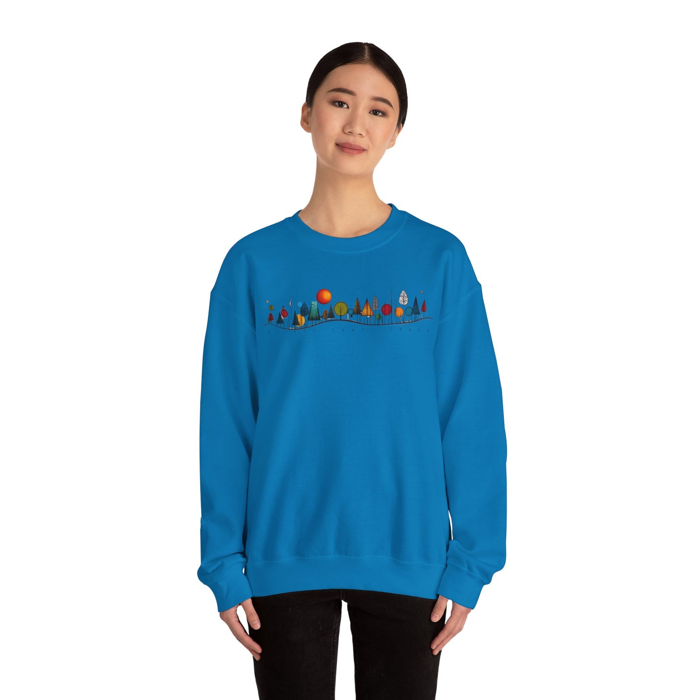 Priest Lake Geometry 5 Heavy Blend™ Crewneck Sweatshirt