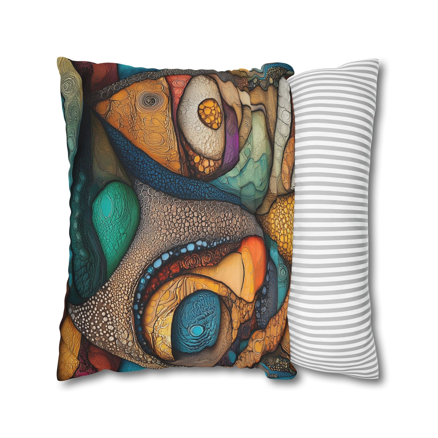 Swirling Depths - Square Polyester Pillowcase