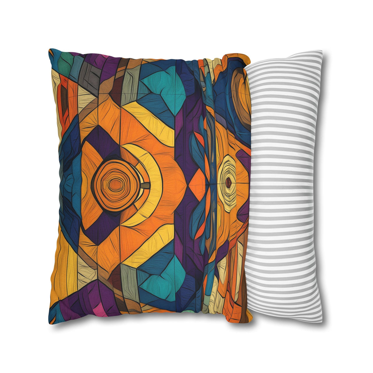 Vibrant Mandala- Square Polyester Pillowcase