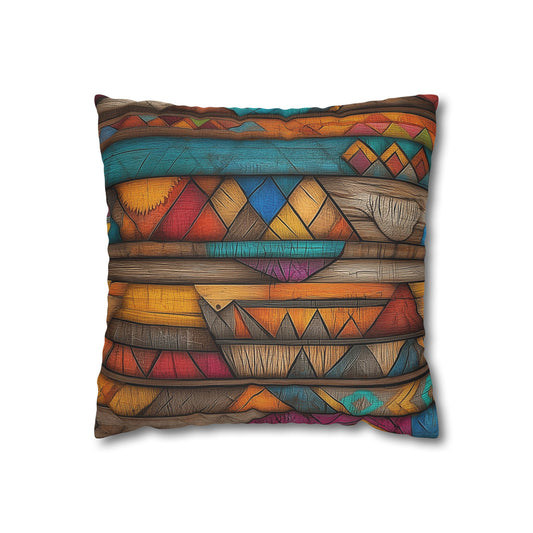 Geometric Tapestry - Square Polyester Pillowcase
