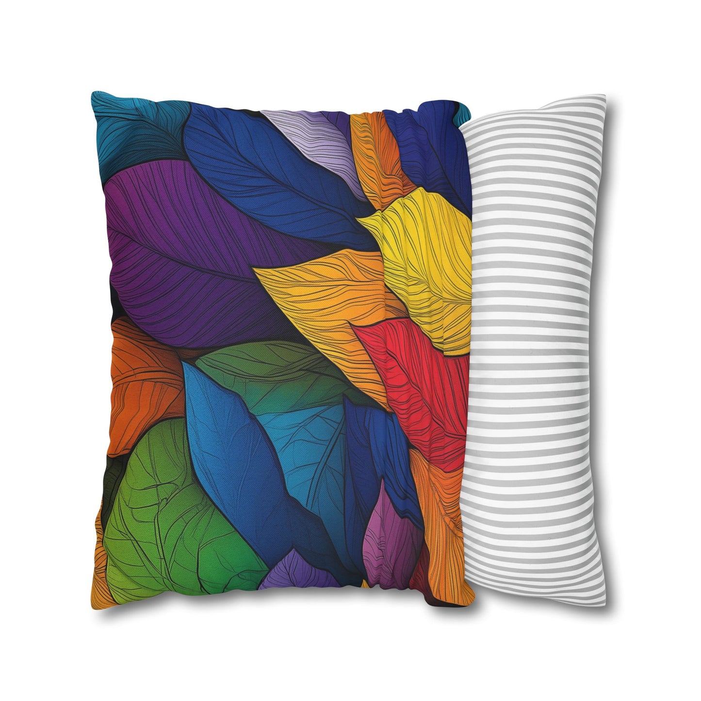 Vibrant Foliage- Square Polyester Pillowcase