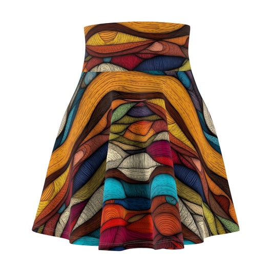 Undulating Spectrum - Skater Skirt