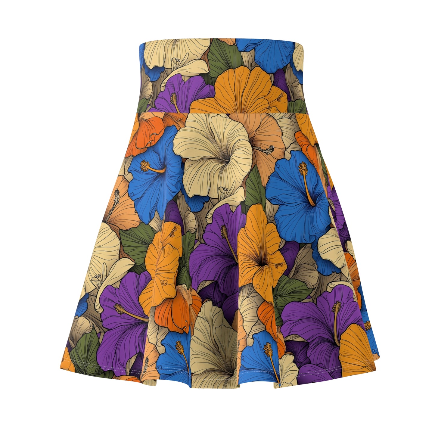 Tropical Hibiscus Bloom - Skater Skirt