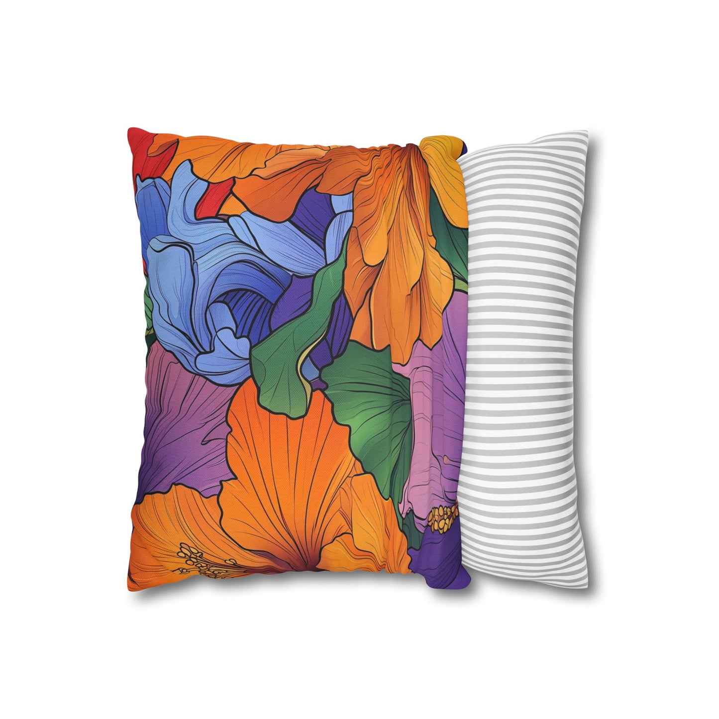 Tropical Kaleidoscope- Square Polyester Pillowcase