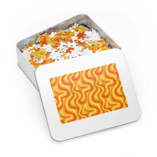 Yellow Swirlino Jigsaw Puzzle 3