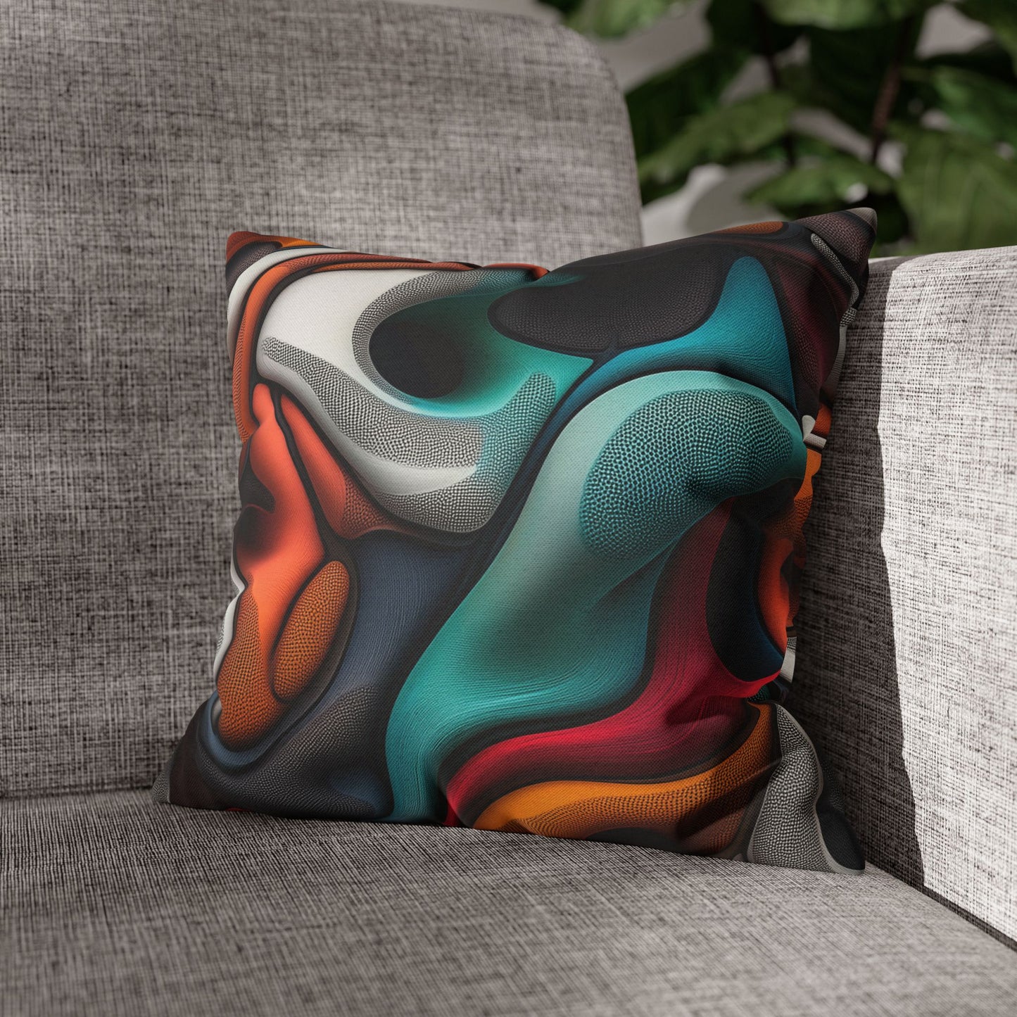 Textured Harmony - Square Polyester Pillowcase