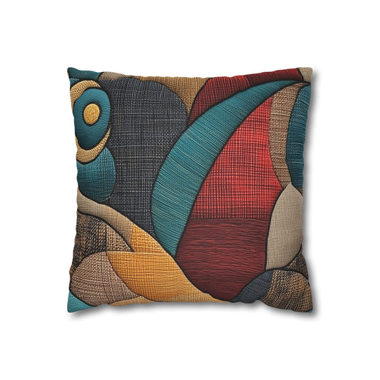 Organic Interplay - Square Polyester Pillowcase
