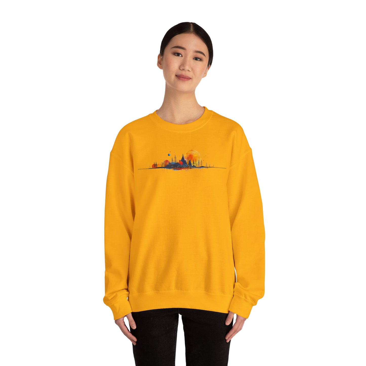 Priest Lake Geometry 4 Heavy Blend™ Crewneck Sweatshirt