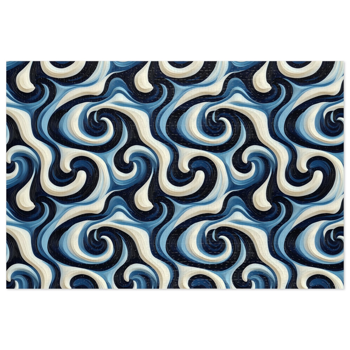 Blue Swirlino Jigsaw Puzzle 2