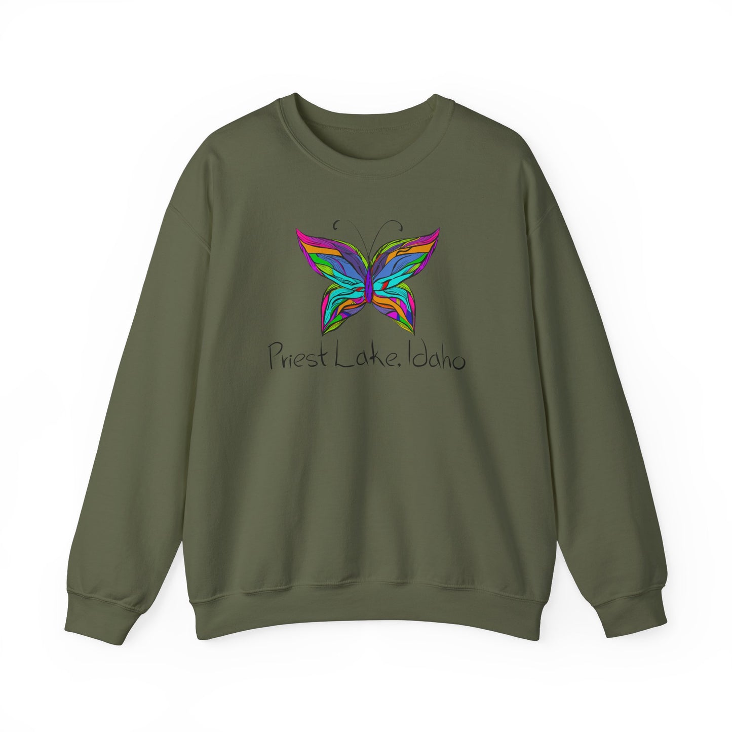 Priest Lake Butterfly Unisex Heavy Blend™ Crewneck Sweatshirt