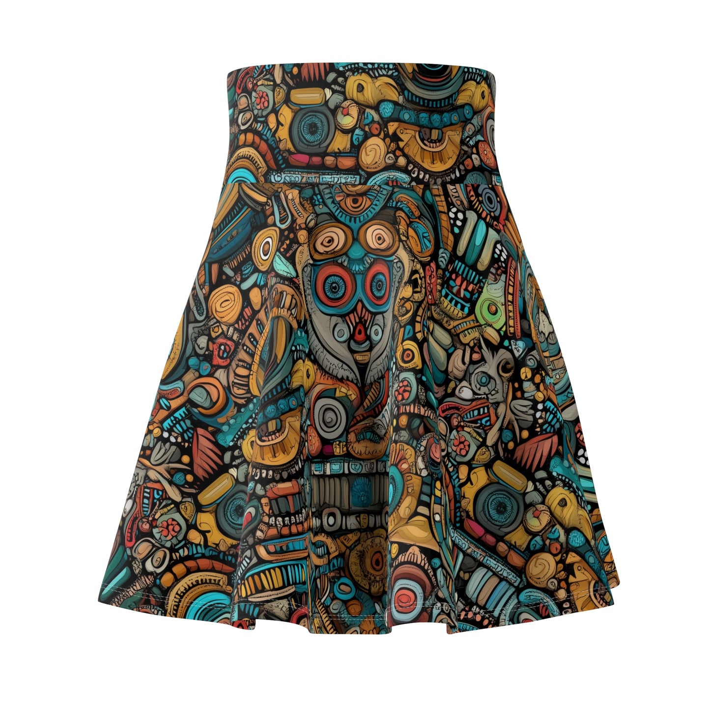 Cosmic Tribal Fusion - Skater Skirt