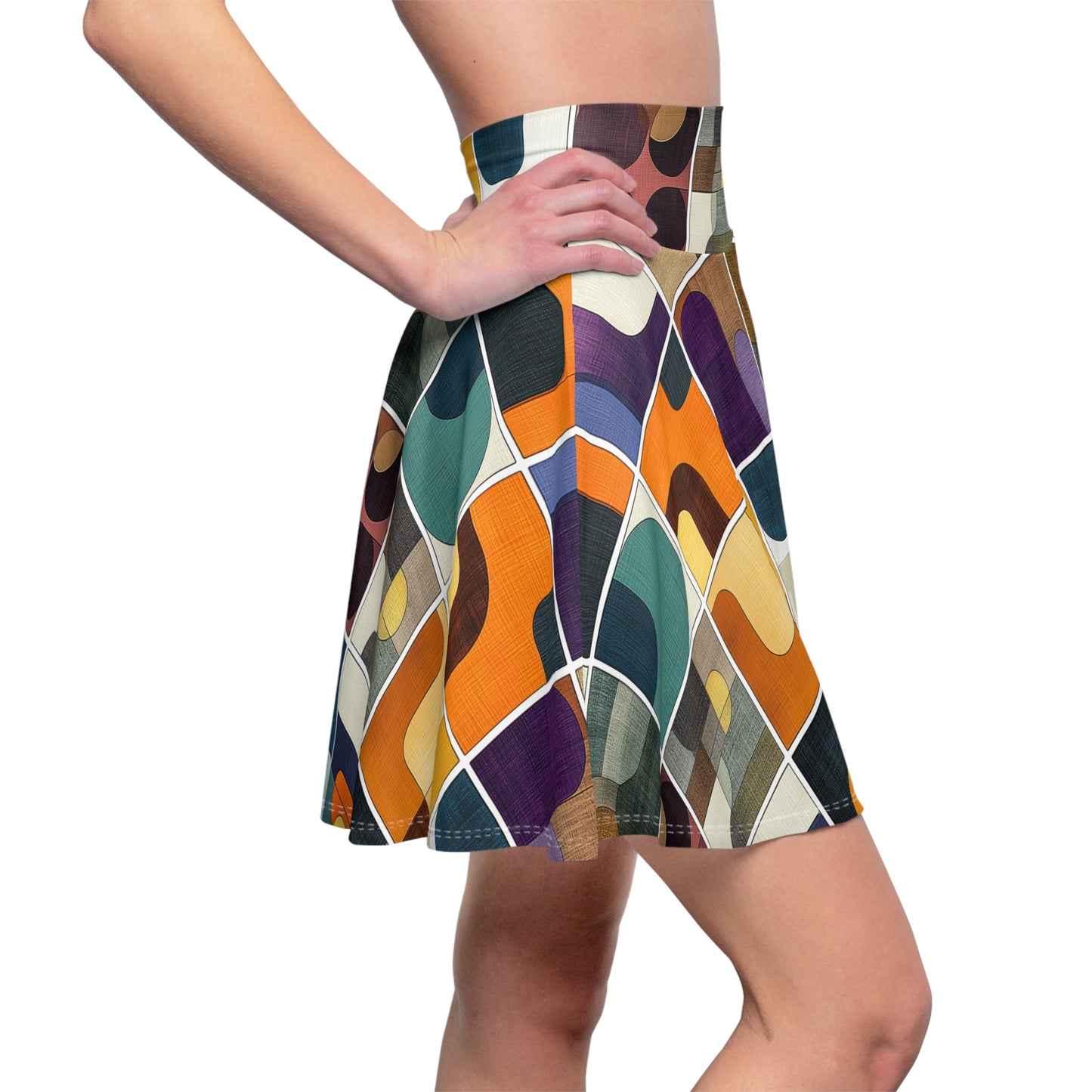 Geometric Bliss Skater Skirt