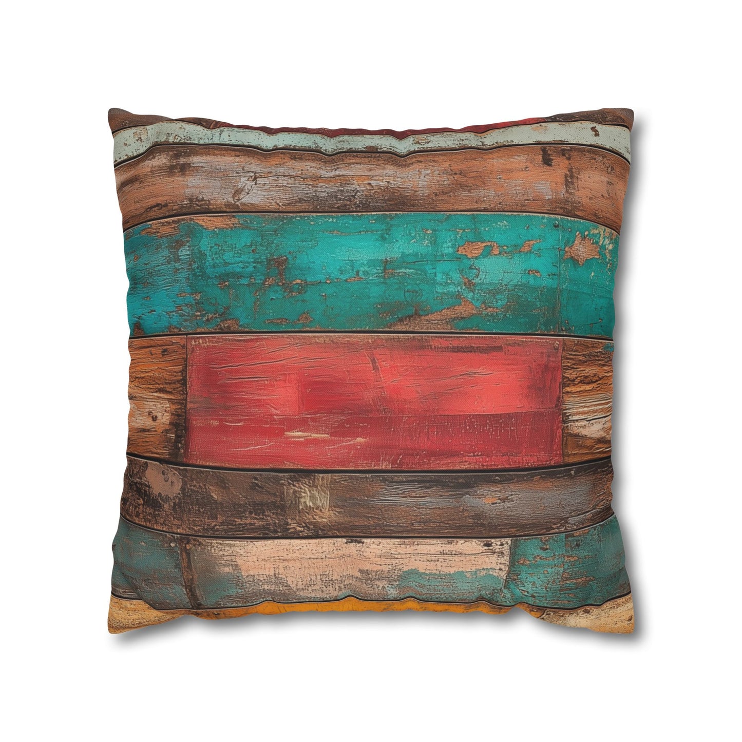 Rustic Rainbow - Square Polyester Pillowcase