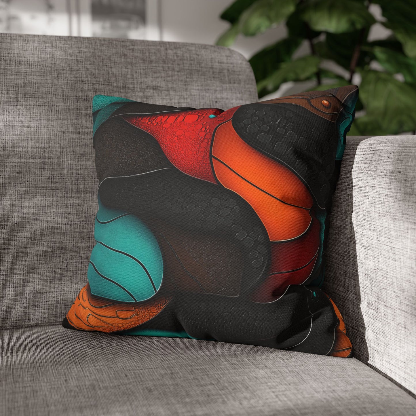 Cellular Symphony - Square Polyester Pillowcase