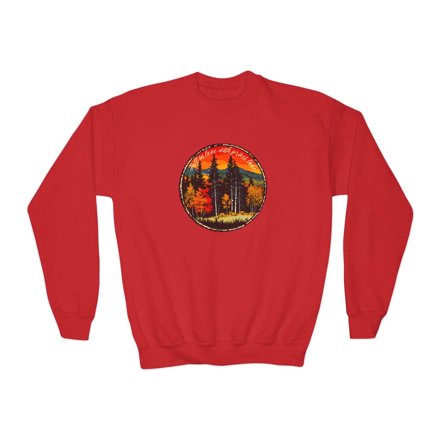 Priest Lake Fall Youth Crewneck Sweatshirt