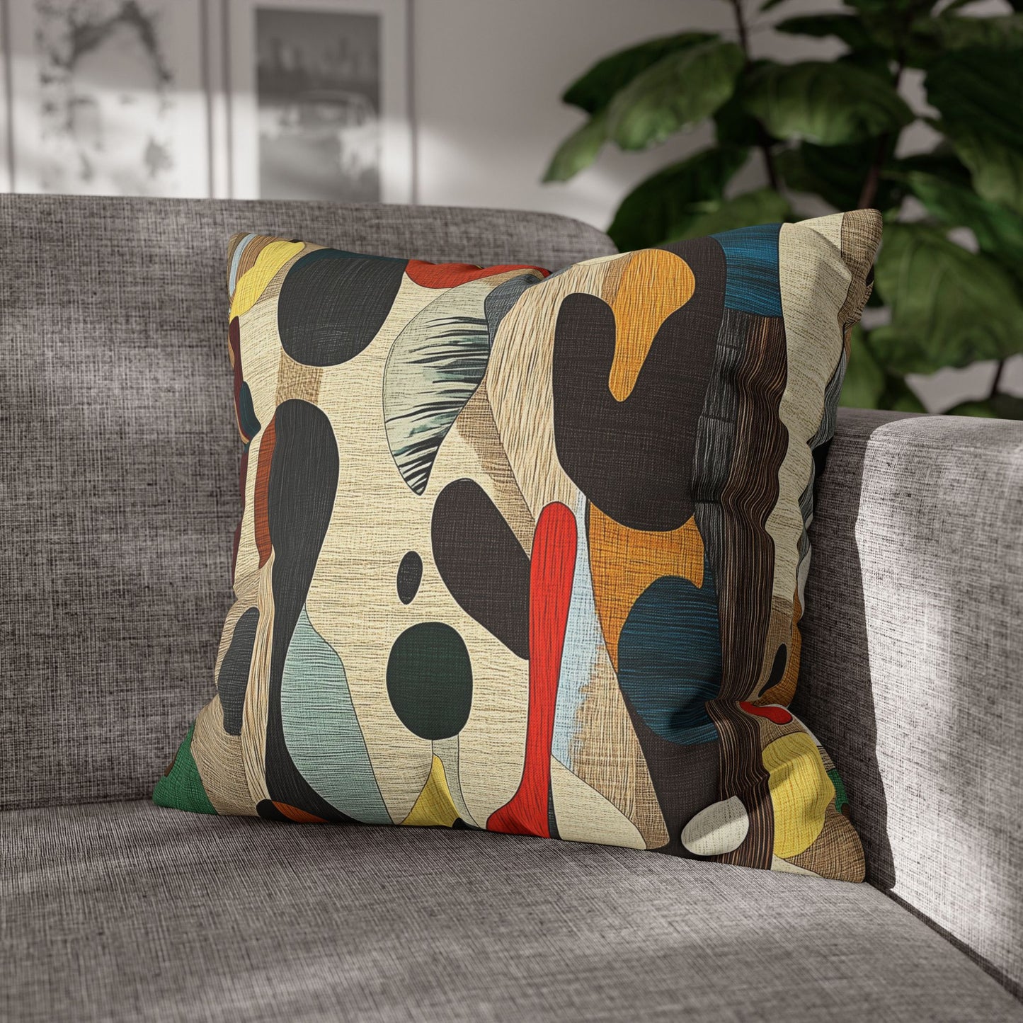 Organic Rhythms - Square Polyester Pillowcase