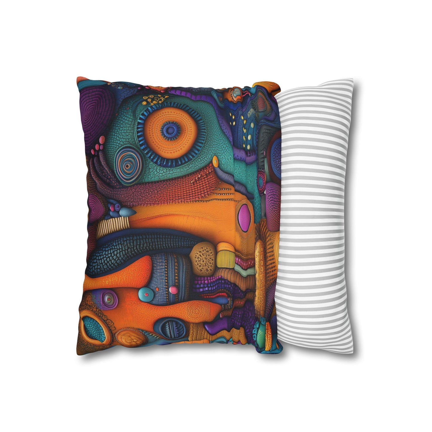 Vibrant Vortex- Square Polyester Pillowcase