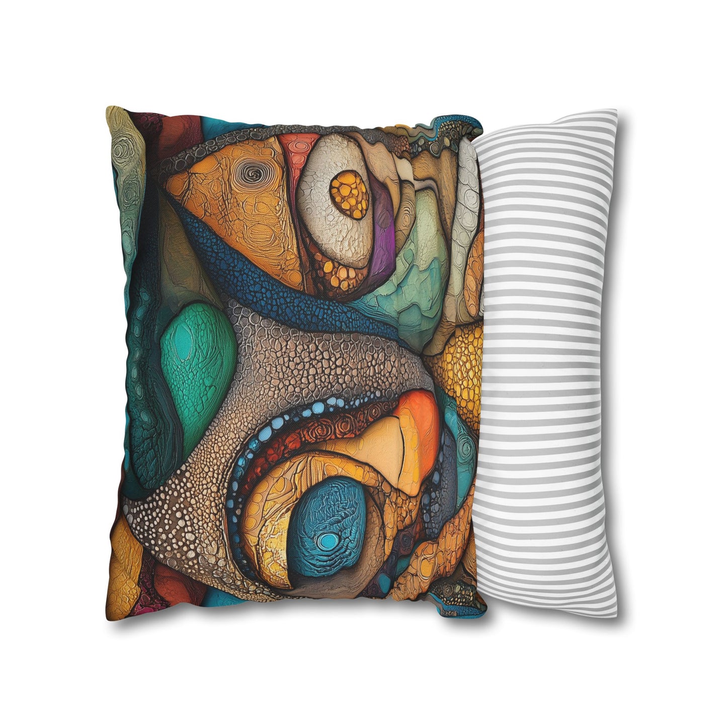 Swirling Depths - Square Polyester Pillowcase