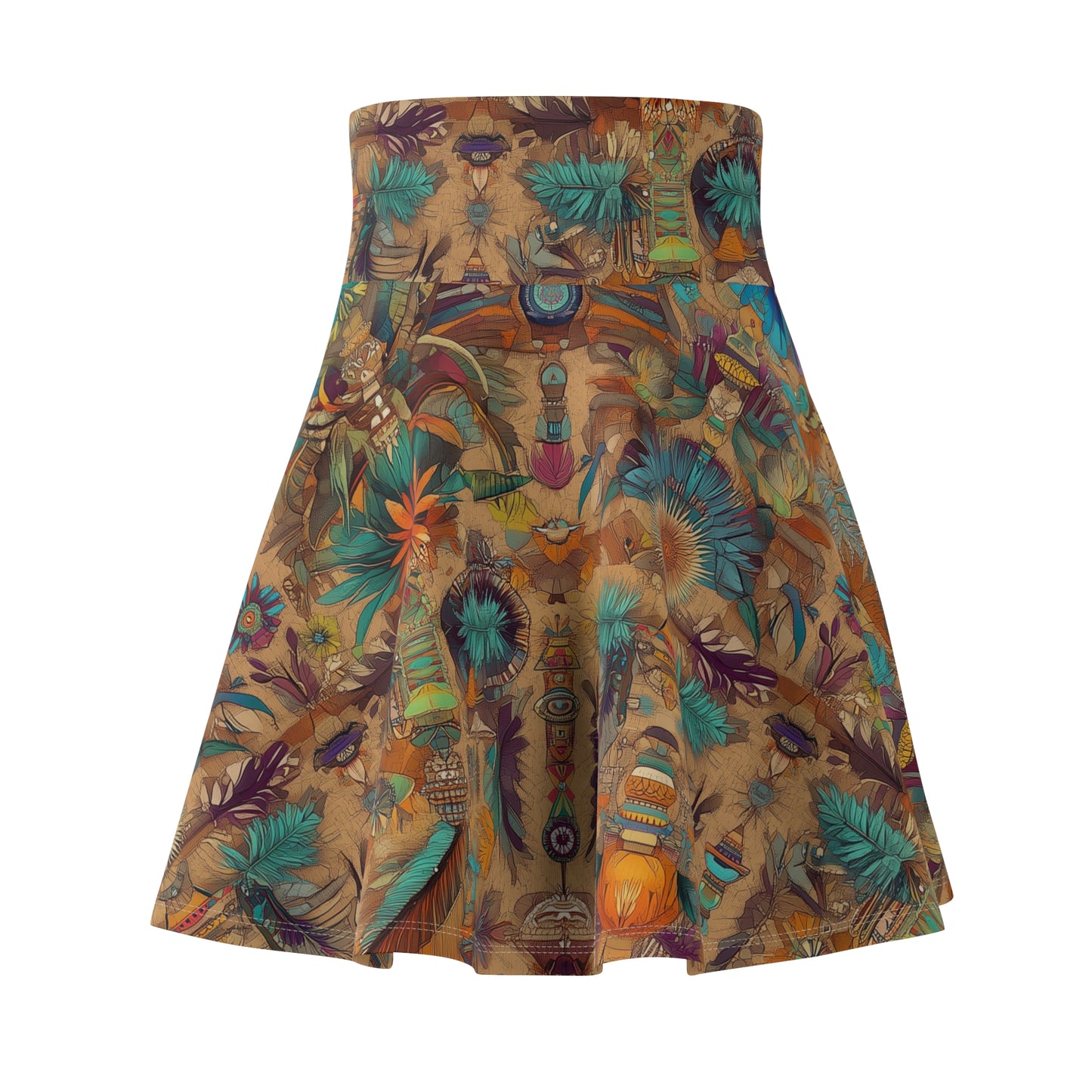 Psychedelic Totems - Skater Skirt