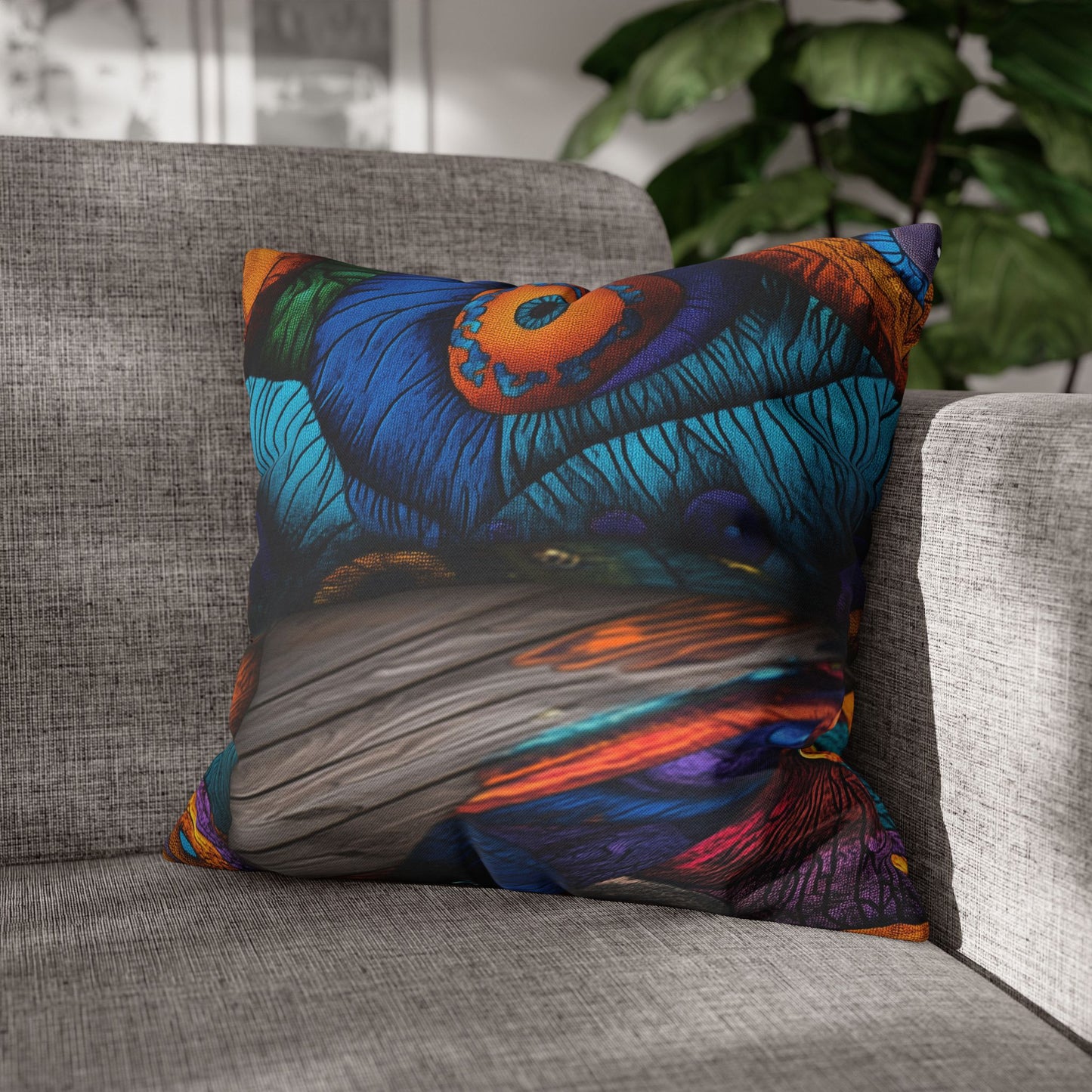 Kaleidoscopic Visions- Square Polyester Pillowcase