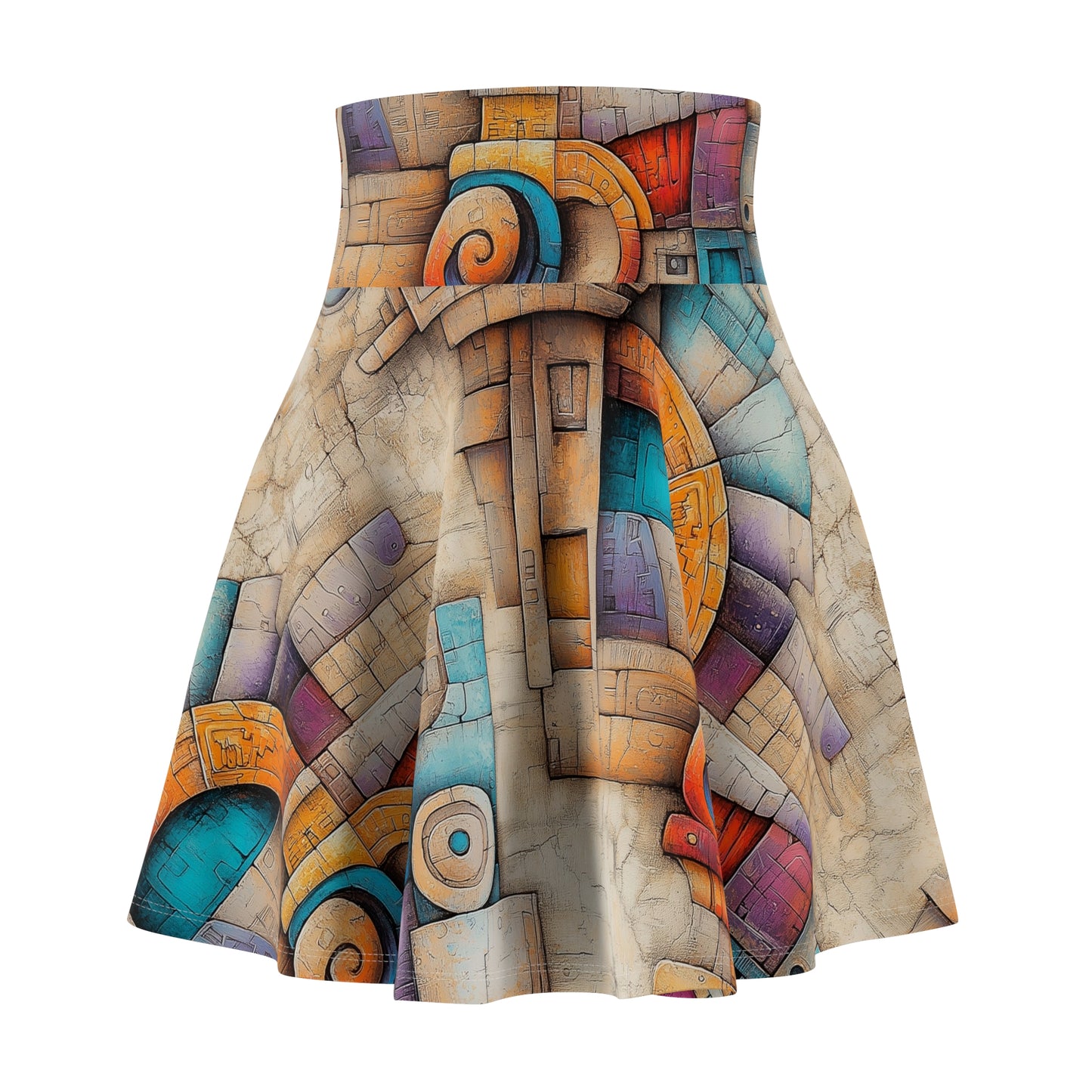 Geometric Fusion - Skater Skirt