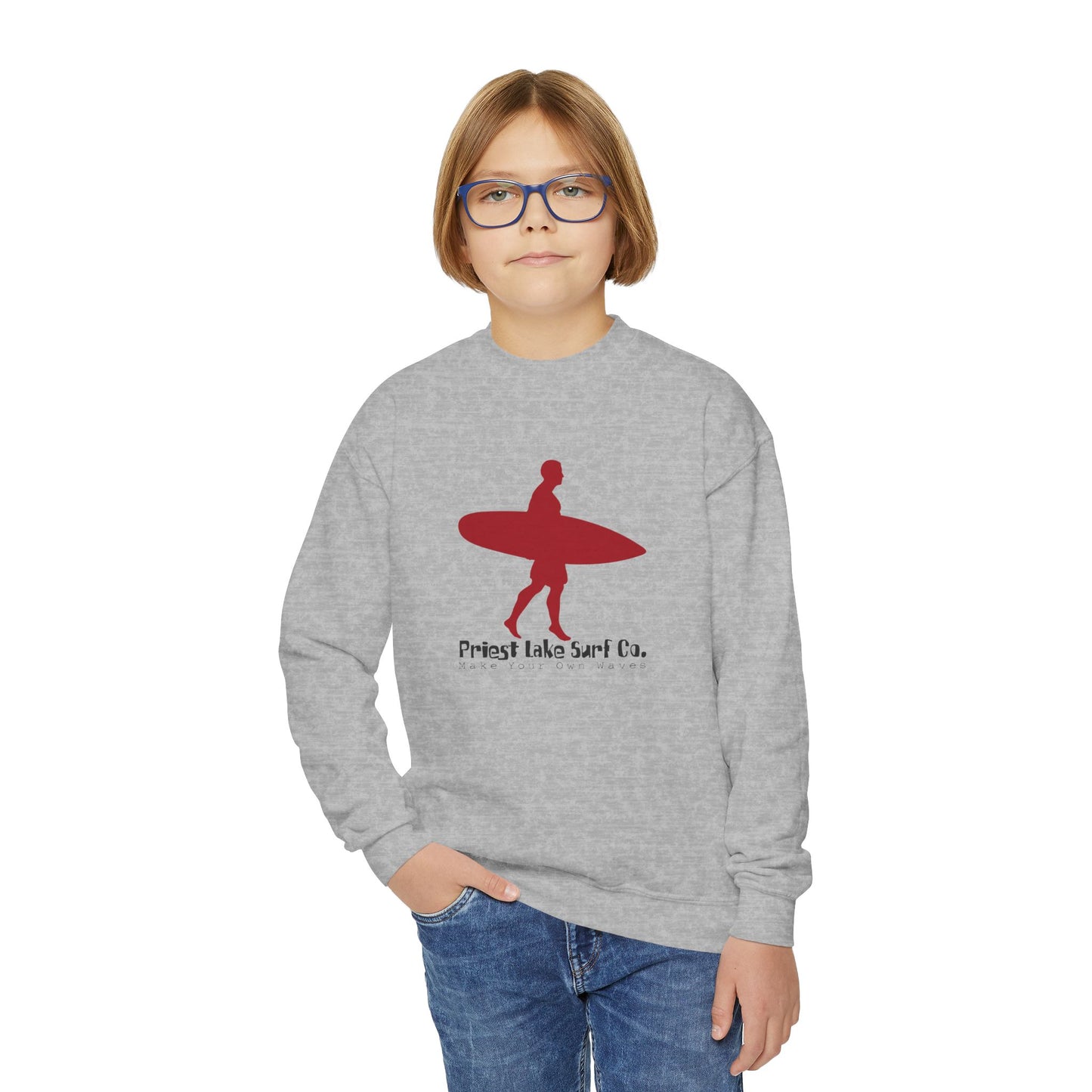 Priest Lake Surf Co. Youth Crewneck Sweatshirt