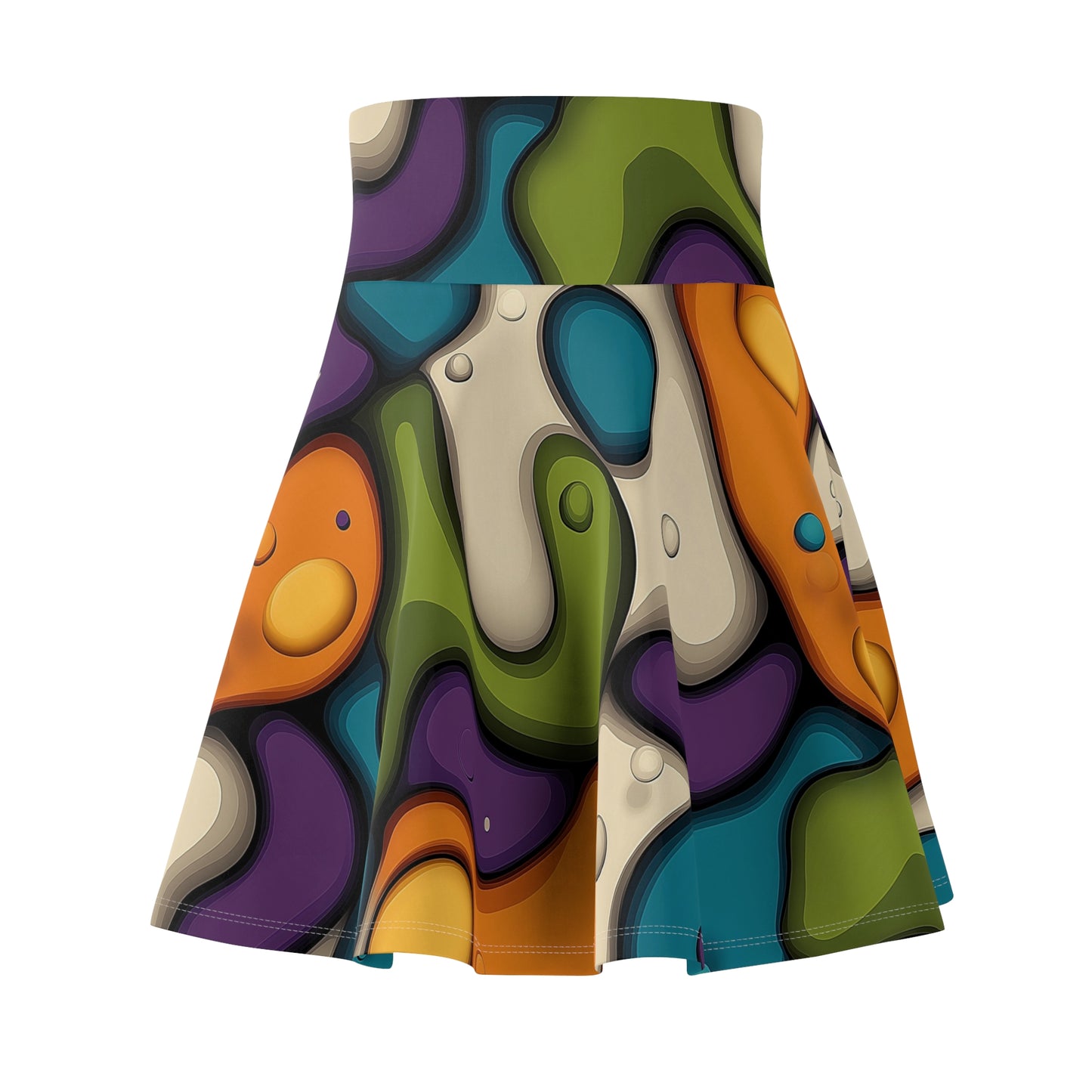 Vibrant Microcosm - Skater Skirt