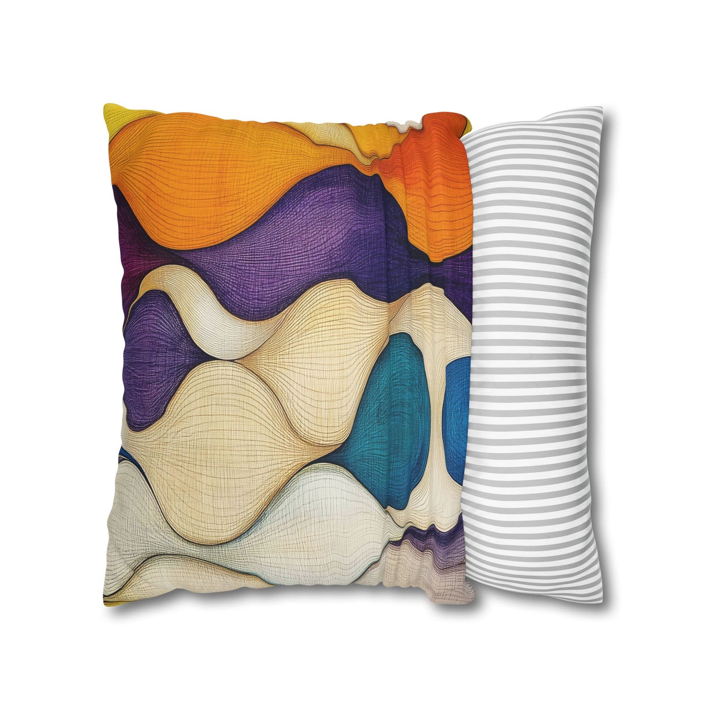 Fluid Reverie- Square Polyester Pillowcase