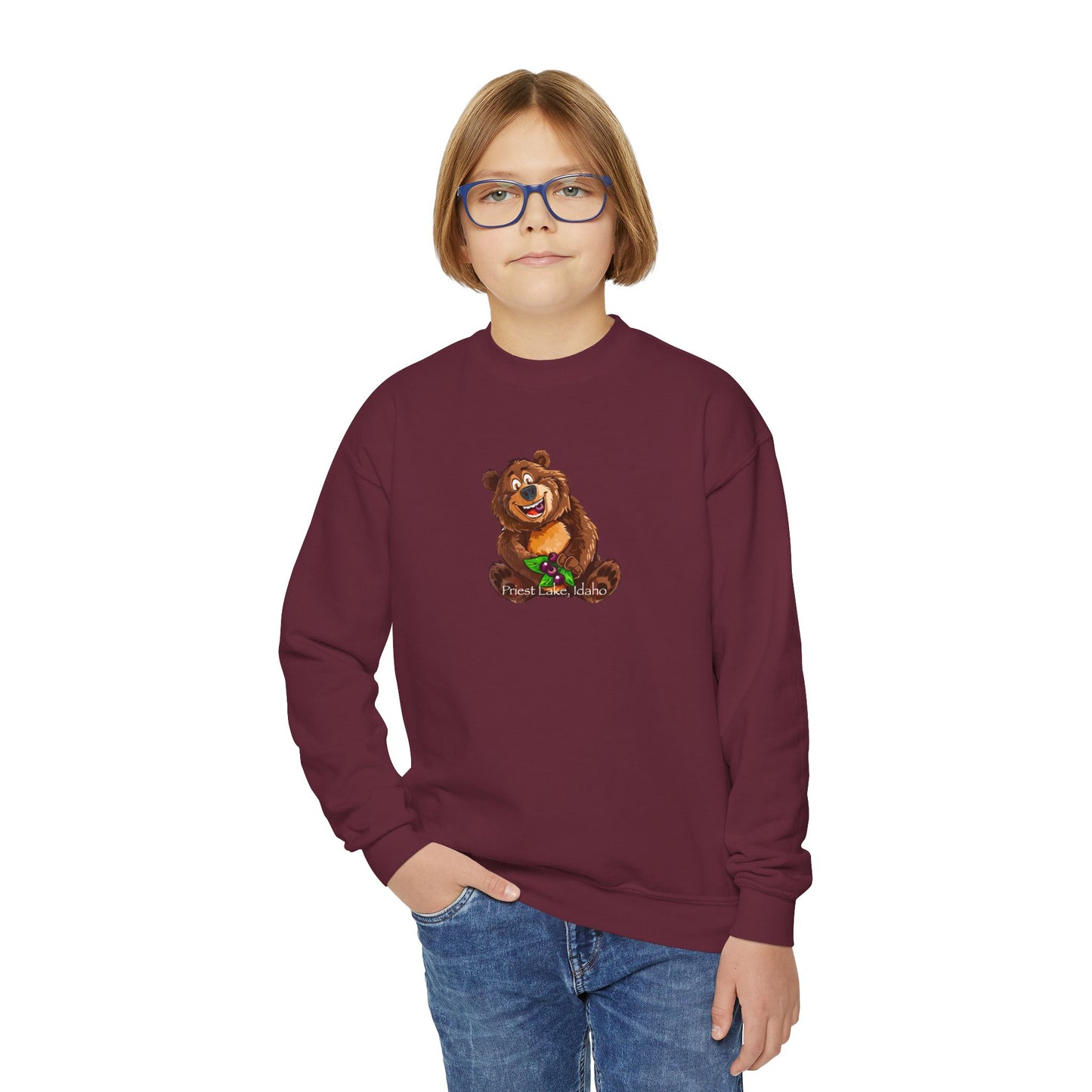 Huckle Bear Youth Crewneck Sweatshirt