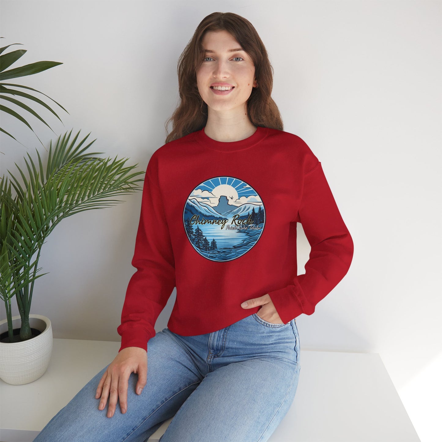 Blue Chimney Rock Unisex Heavy Blend™ Crewneck Sweatshirt