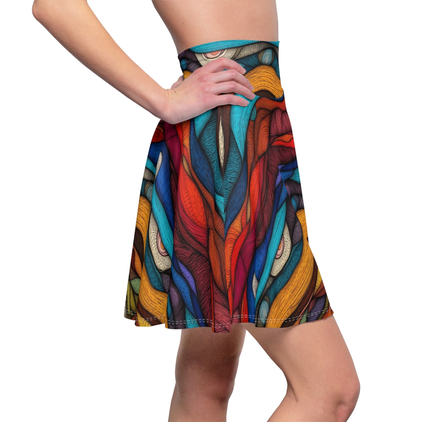 Undulating Spectrum - Skater Skirt