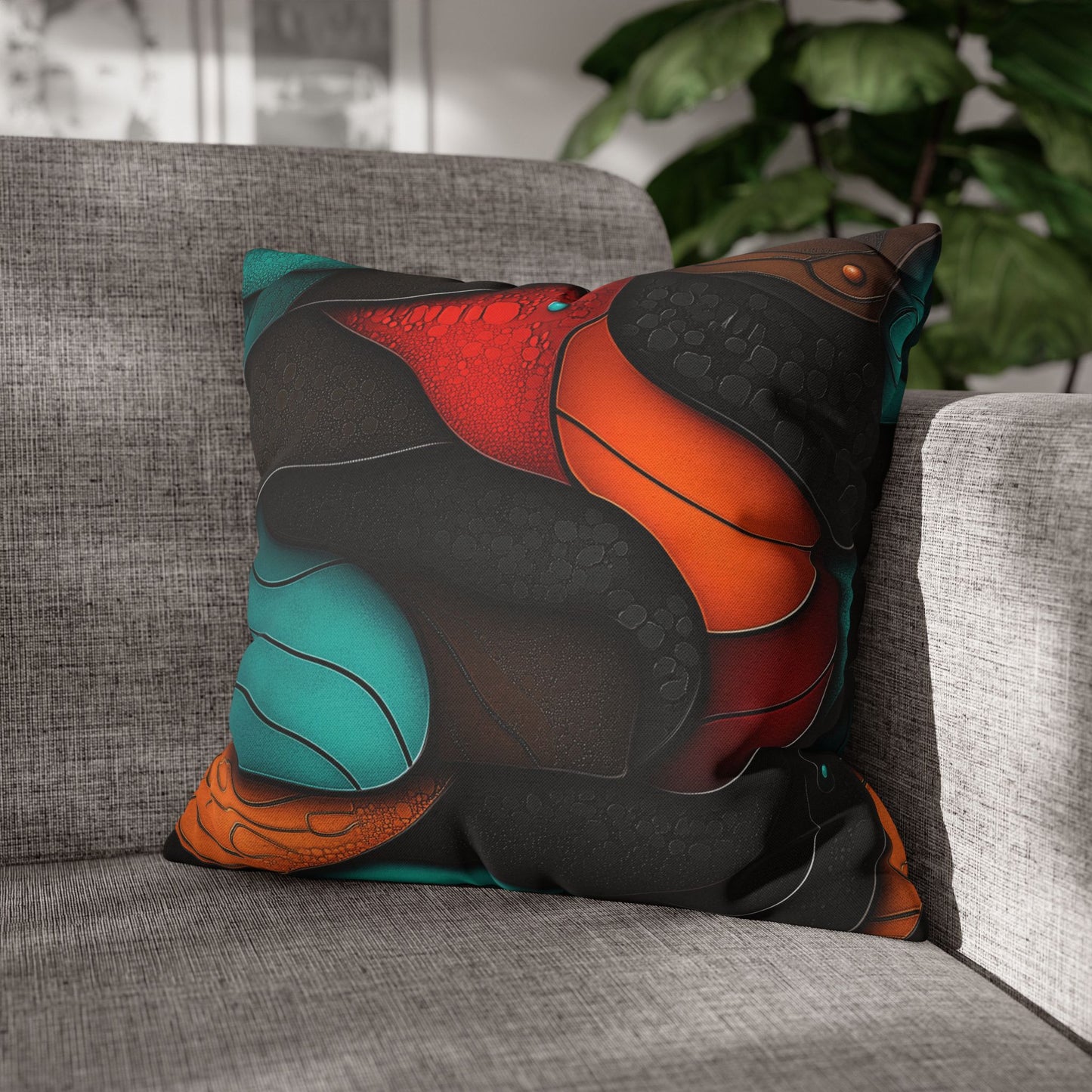 Cellular Symphony - Square Polyester Pillowcase