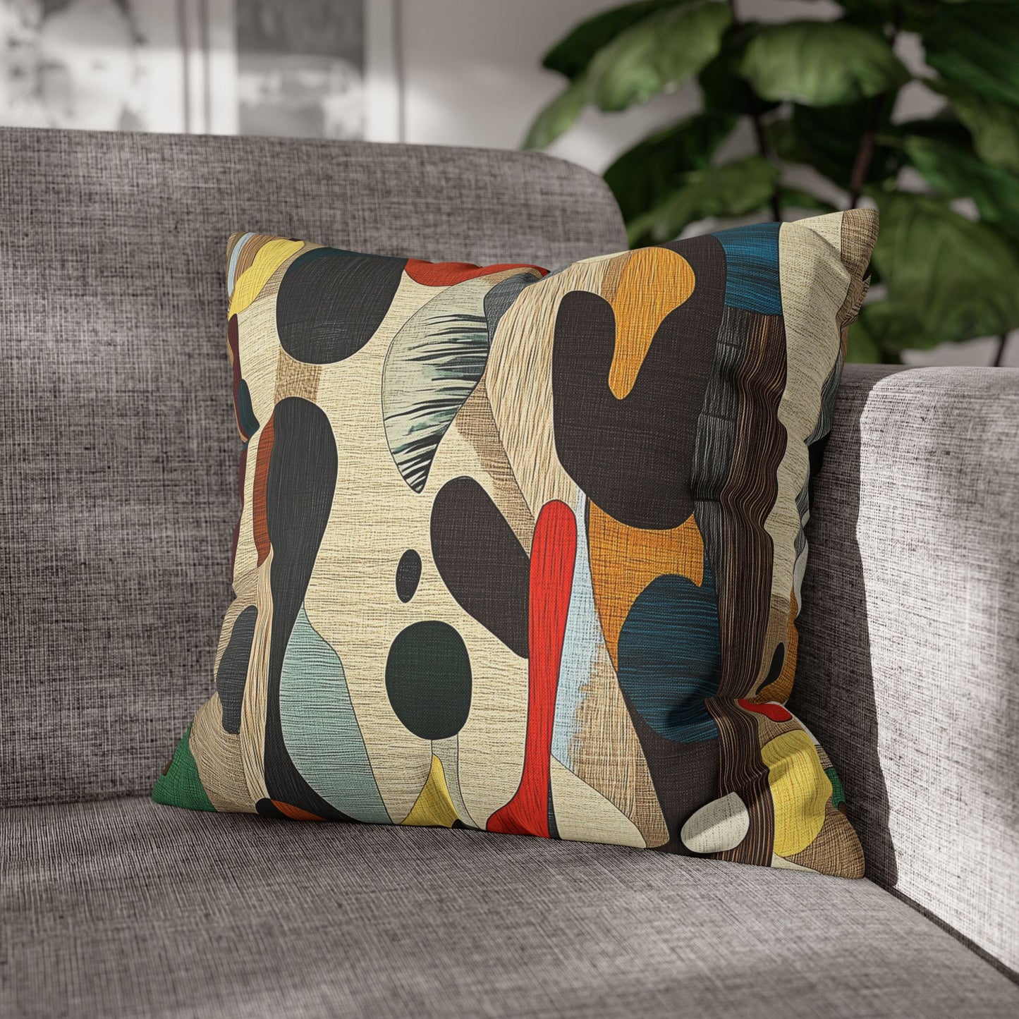 Organic Rhythms - Square Polyester Pillowcase