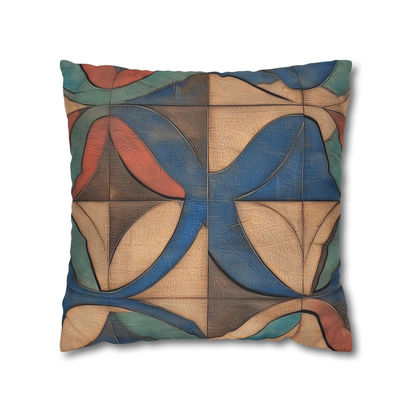 Waves of Harmony - Square Polyester Pillowcase