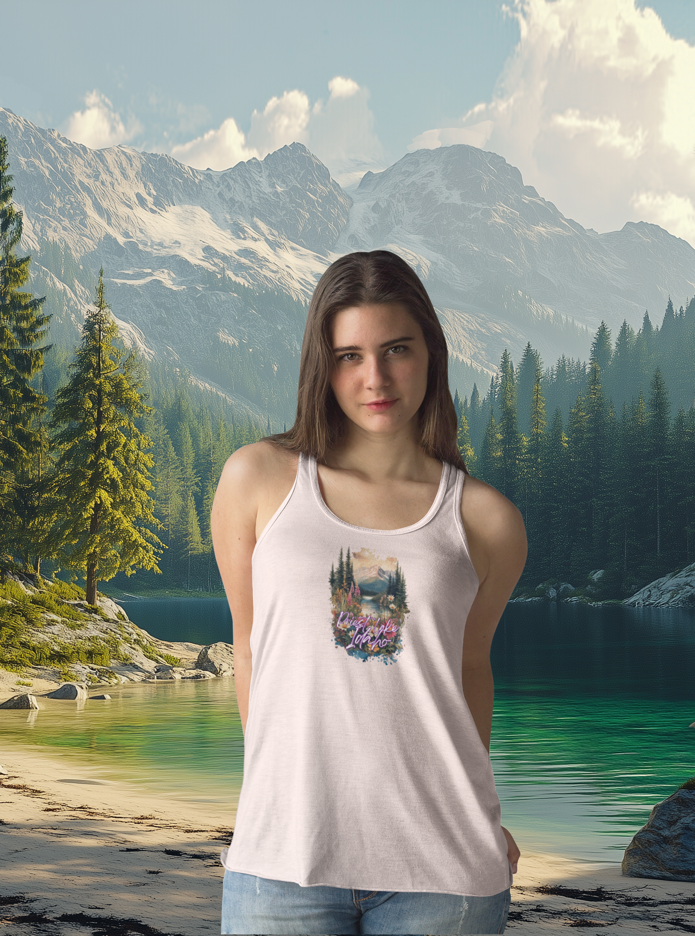 Priest Lake Brush Women's Flowy Racerback Tank